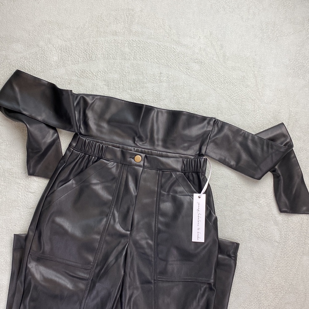 NWT Young Fabulous & Broke Faux leather pants - Picture 5 of 12